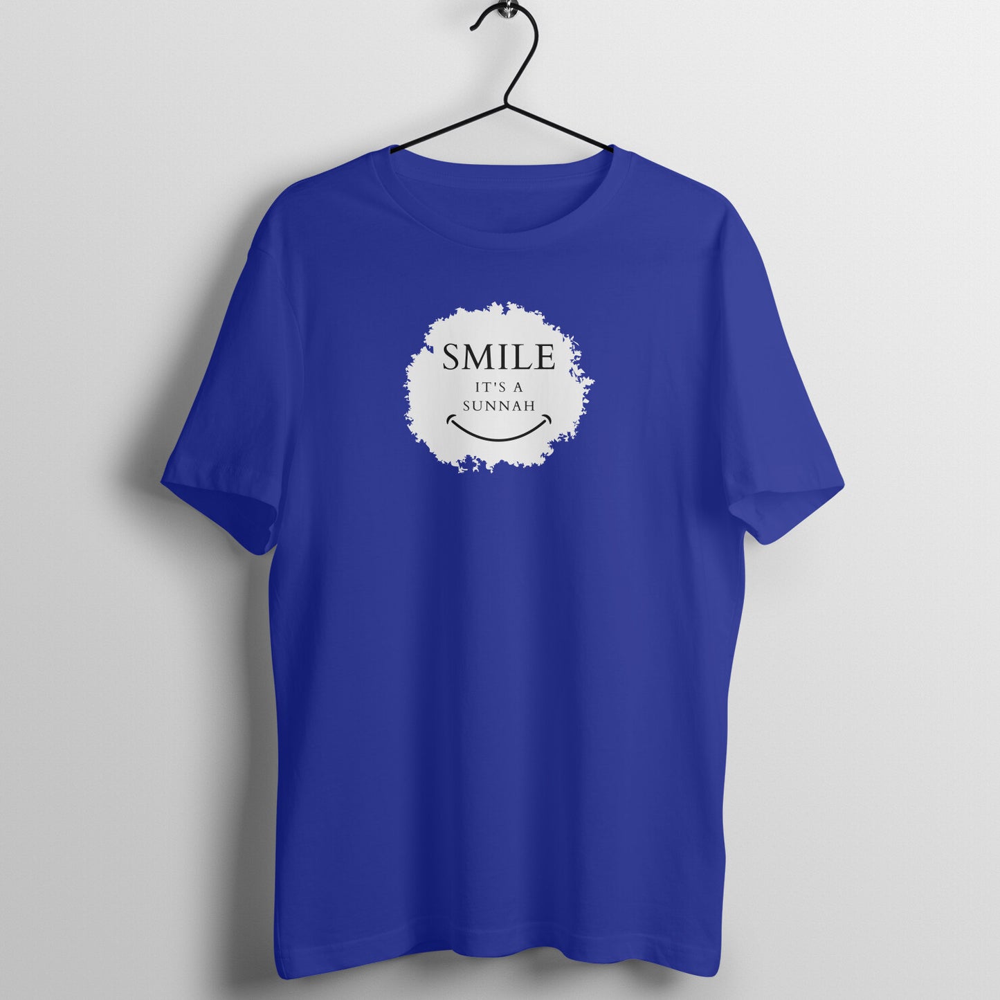 Smile It's a Sunnah Black Printed Half Sleeve Tshirt