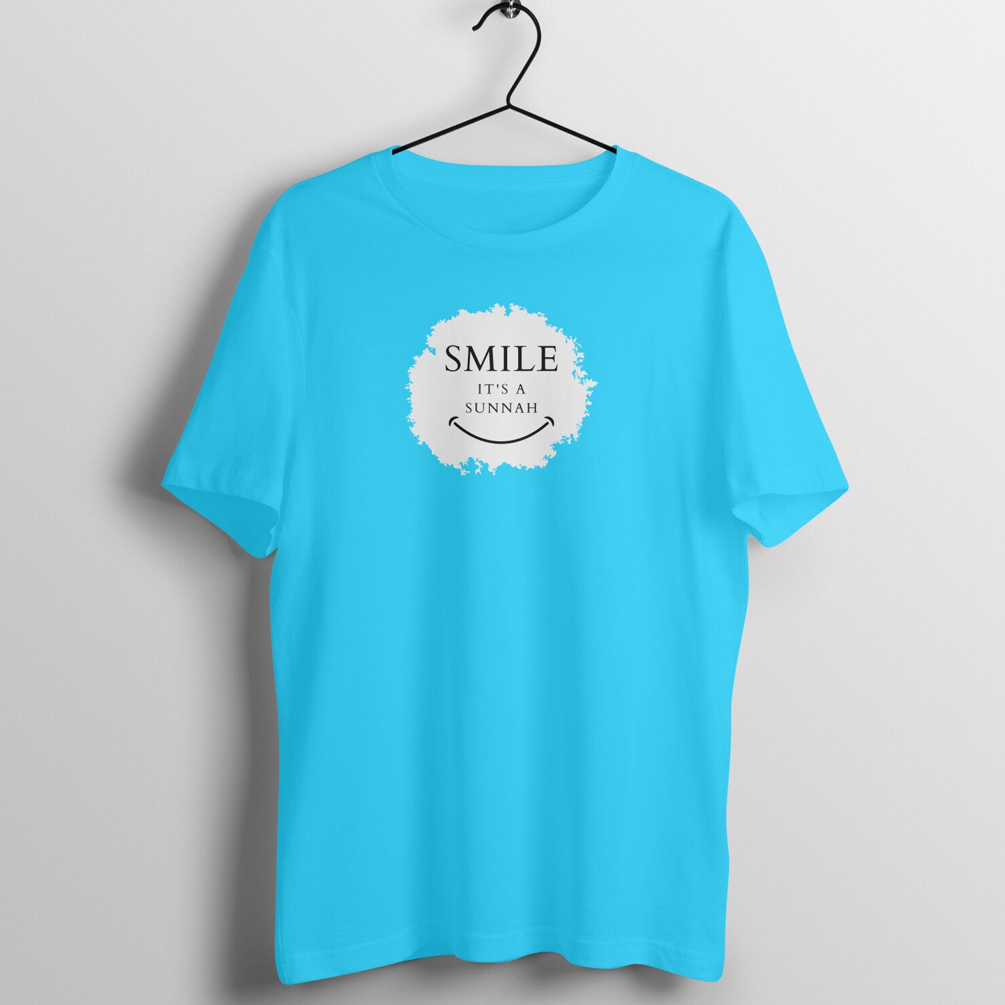 Smile It's a Sunnah Black Printed Half Sleeve Tshirt