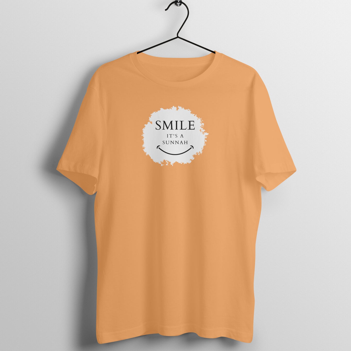 Smile It's a Sunnah Black Printed Half Sleeve Tshirt