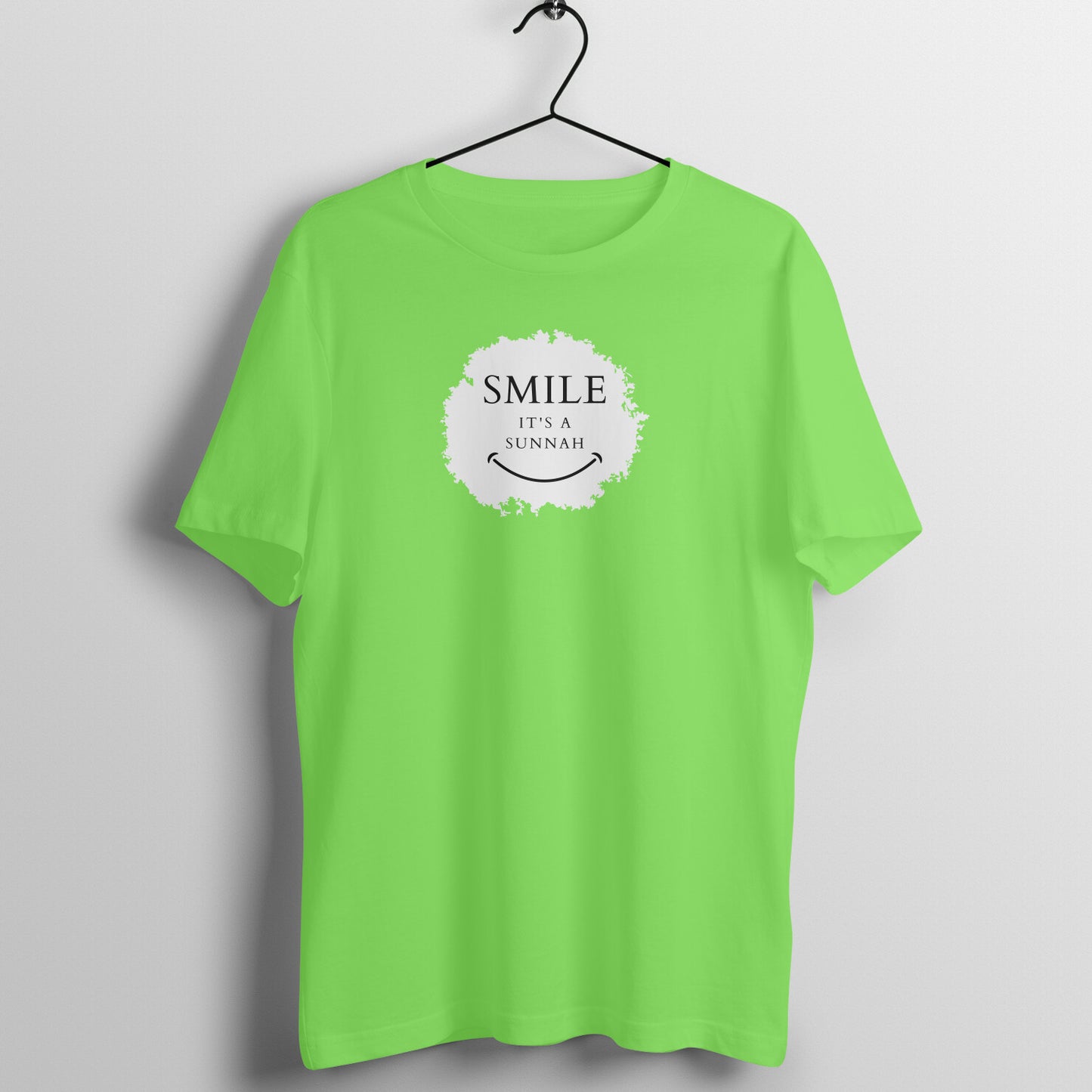 Smile It's a Sunnah Black Printed Half Sleeve Tshirt