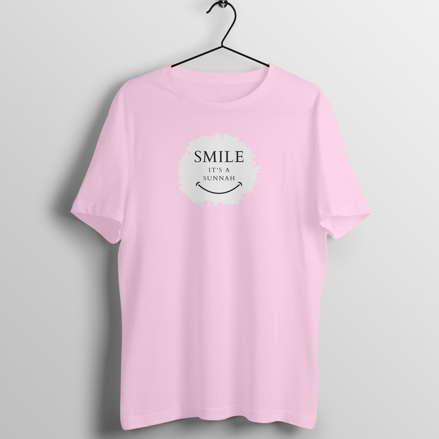 Smile It's a Sunnah Black Printed Half Sleeve Tshirt