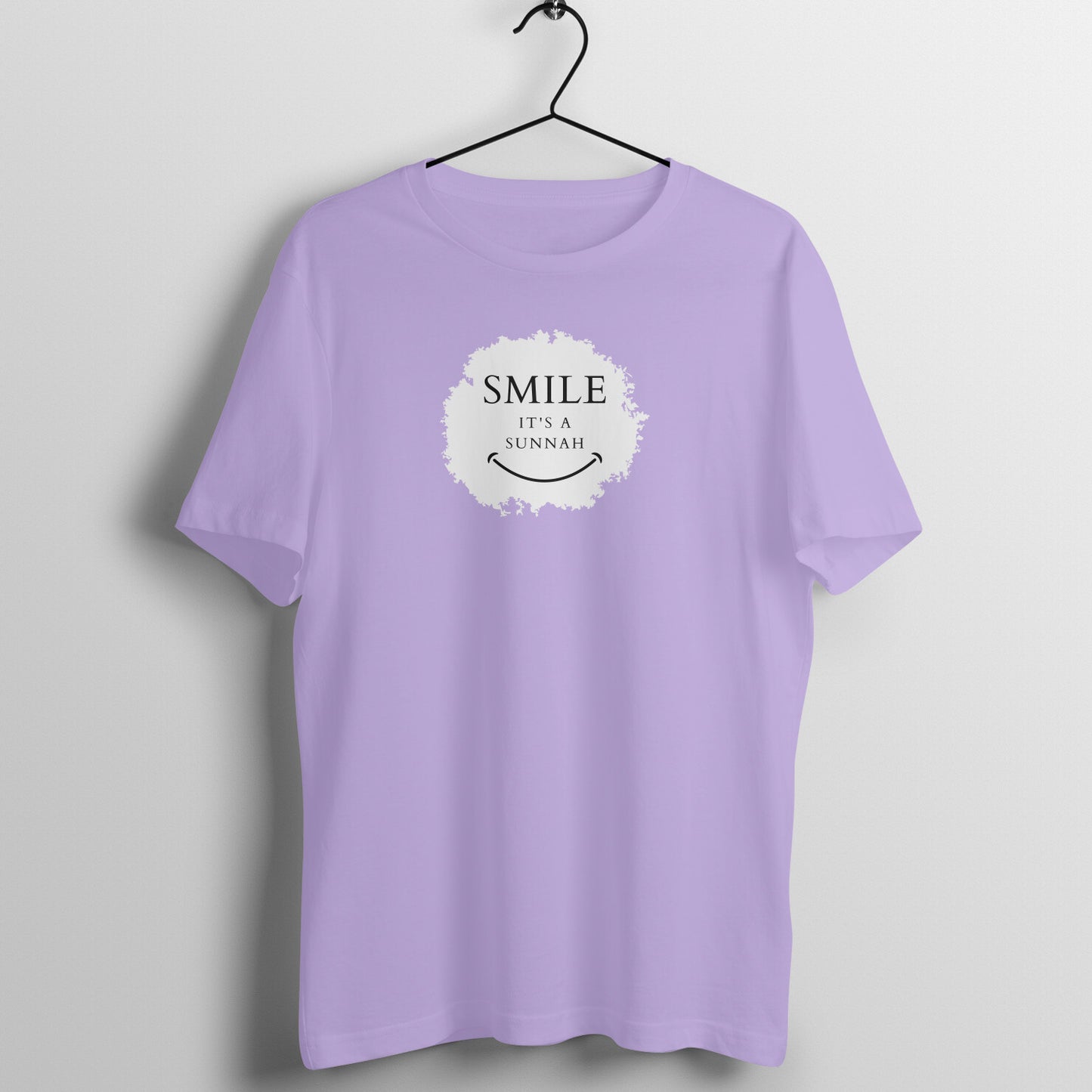 Smile It's a Sunnah Black Printed Half Sleeve Tshirt