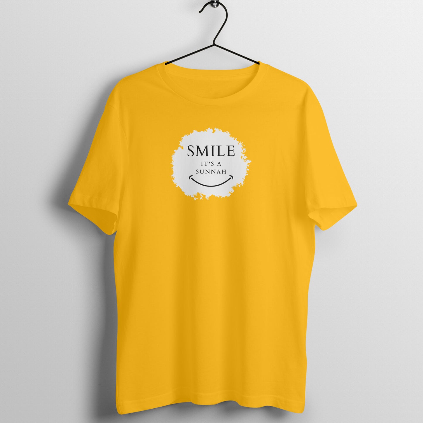 Smile It's a Sunnah Black Printed Half Sleeve Tshirt