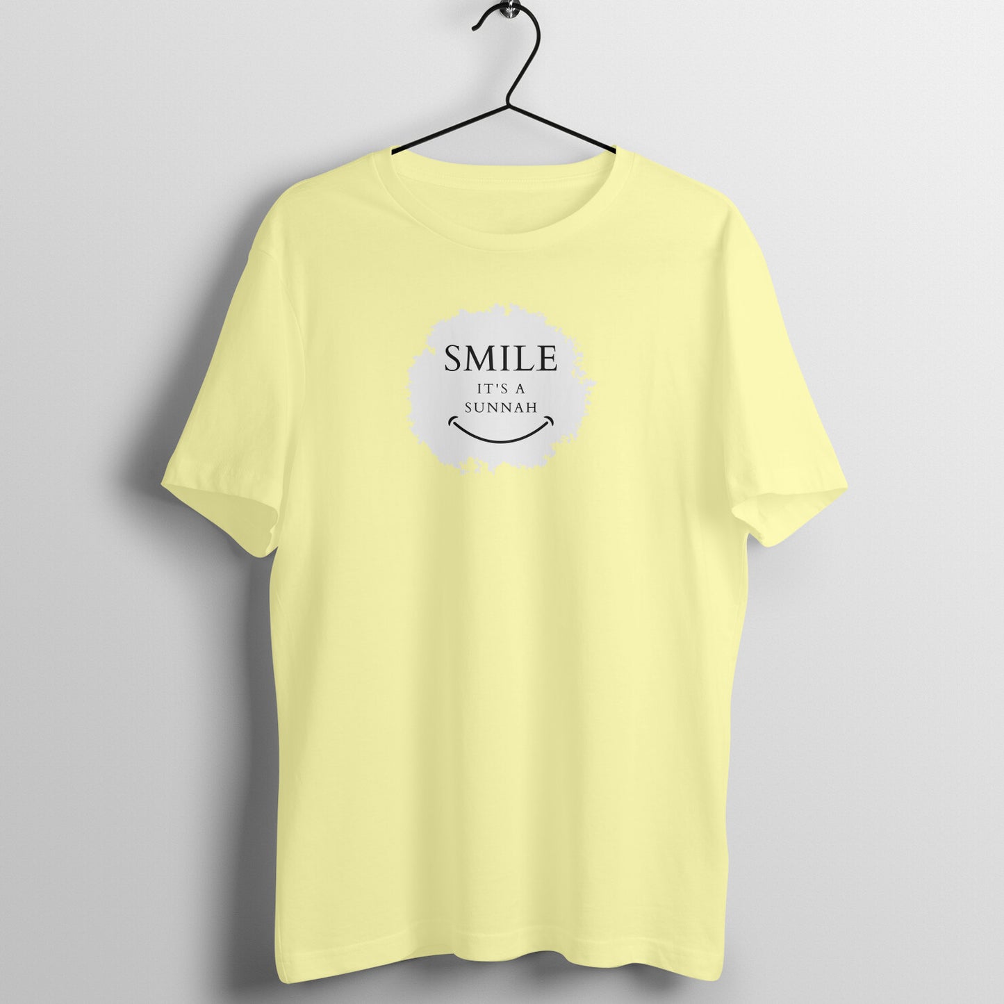Smile It's a Sunnah Black Printed Half Sleeve Tshirt