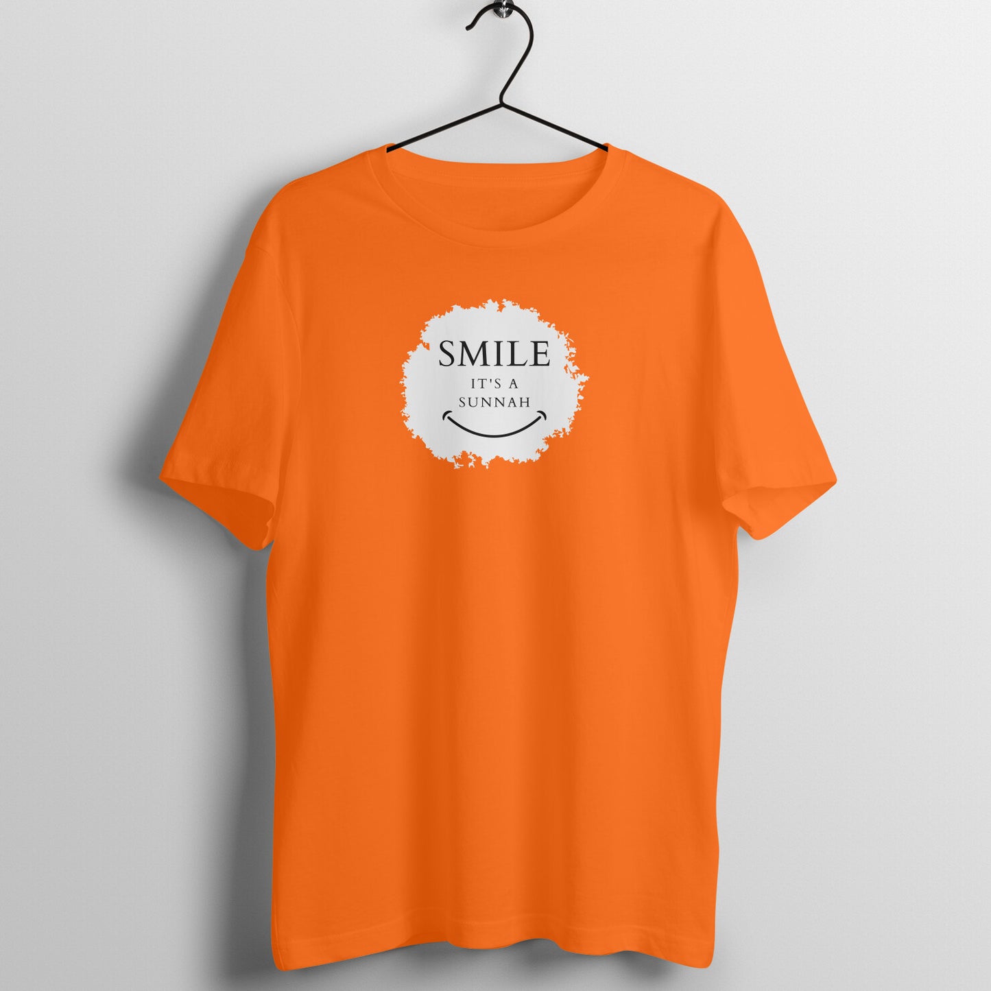 Smile It's a Sunnah Black Printed Half Sleeve Tshirt
