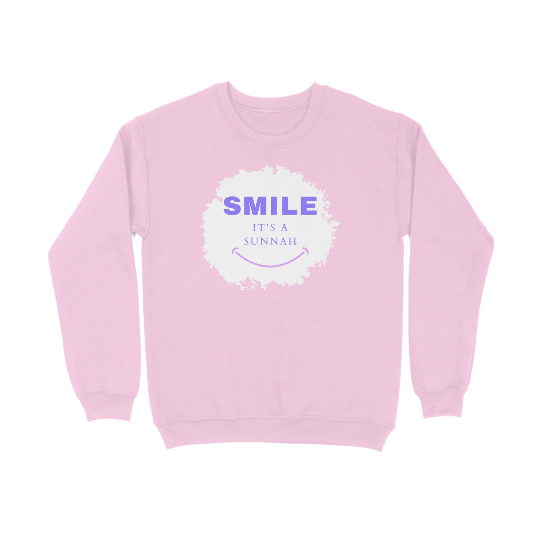 Smile It's a Sunnah Purple Pink Printed Sweatshirt