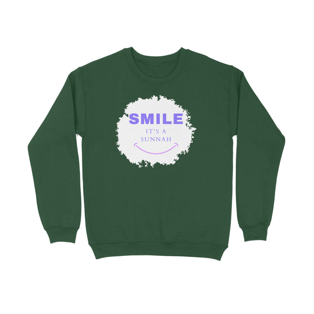 Smile It's a Sunnah Purple Pink Printed Sweatshirt
