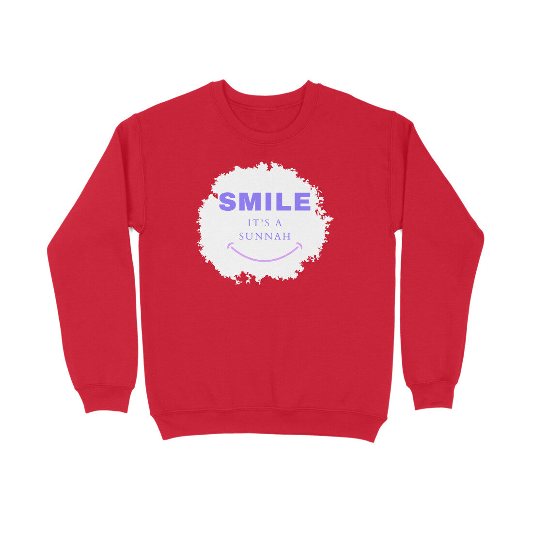 Smile It's a Sunnah Purple Pink Printed Sweatshirt