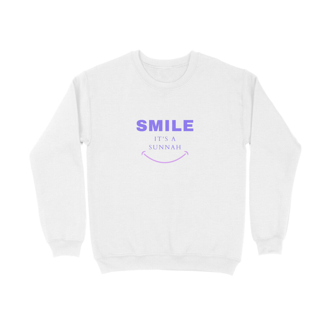 Smile It's a Sunnah Purple Pink Printed Sweatshirt