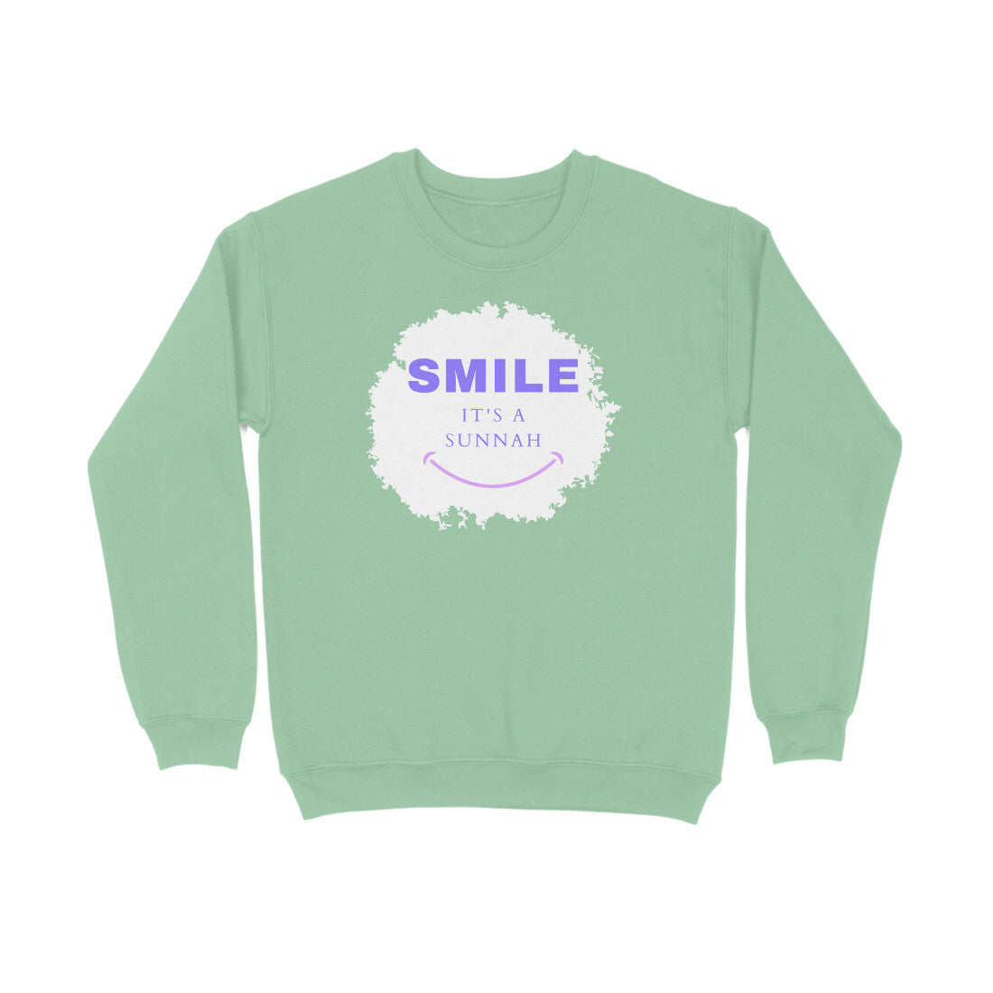 Smile It's a Sunnah Purple Pink Printed Sweatshirt