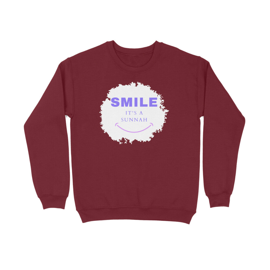 Smile It's a Sunnah Purple Pink Printed Sweatshirt