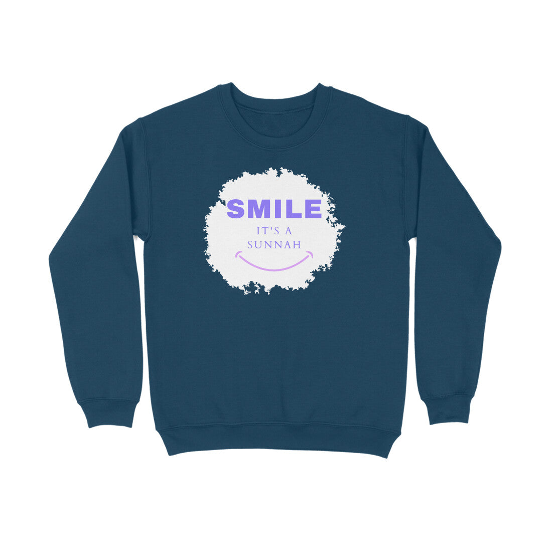 Smile It's a Sunnah Purple Pink Printed Sweatshirt