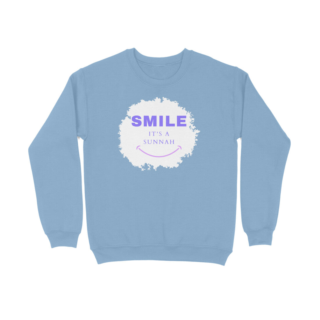 Smile It's a Sunnah Purple Pink Printed Sweatshirt