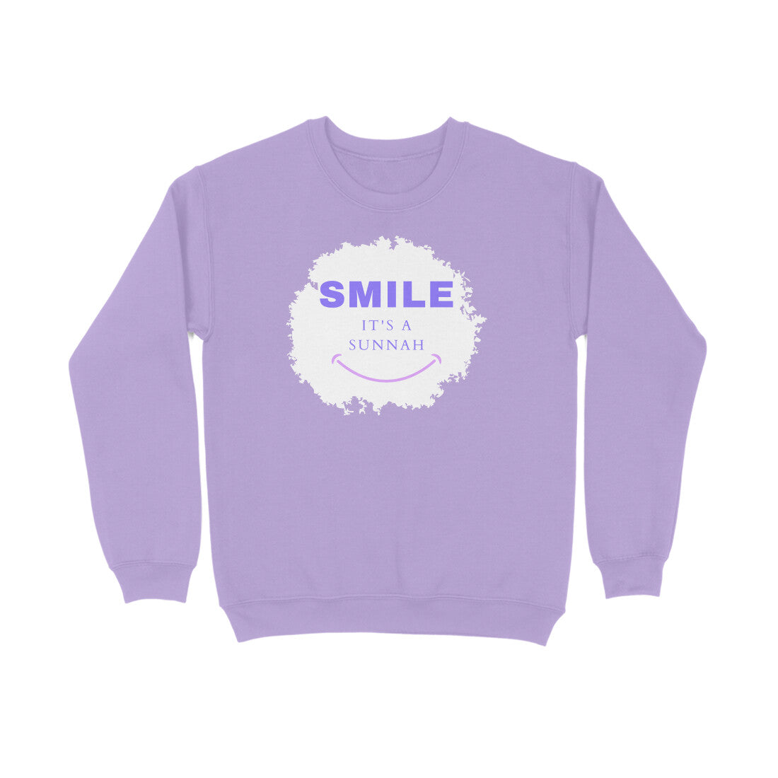 Smile It's a Sunnah Purple Pink Printed Sweatshirt
