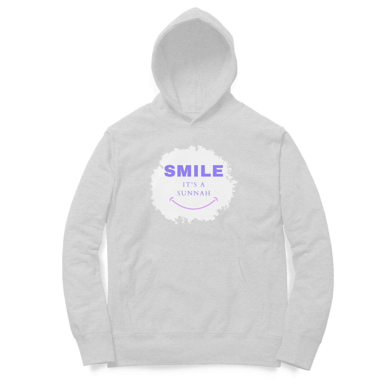 Smile It's a Sunnah Purple Pink Printed Hoodie