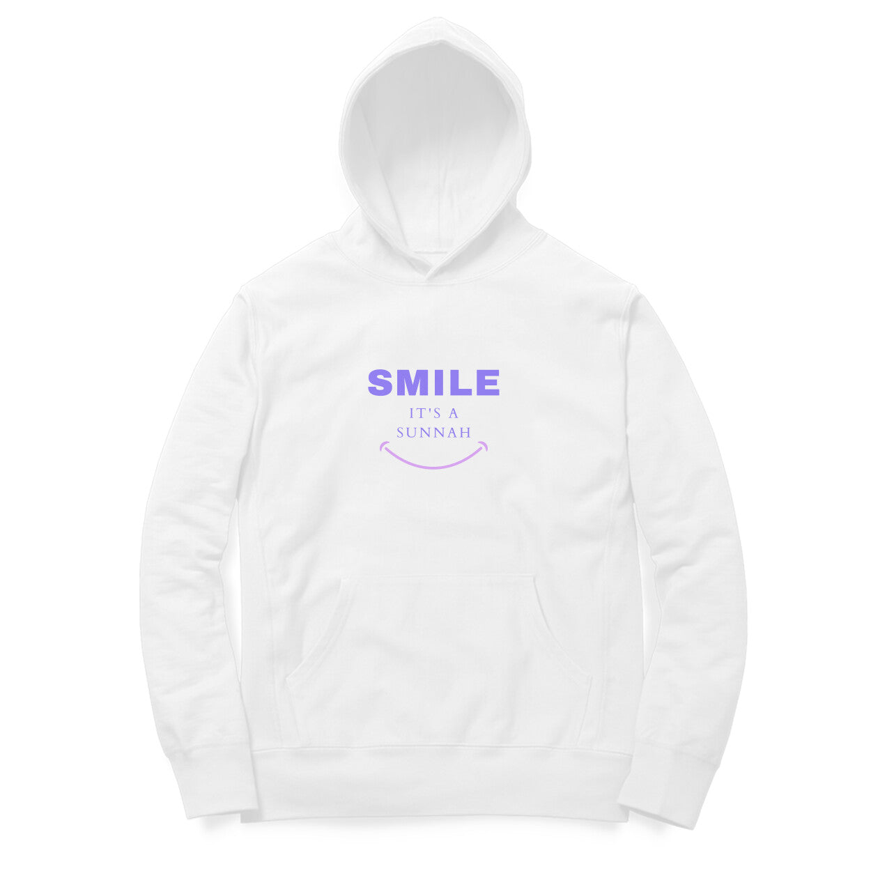 Smile It's a Sunnah Purple Pink Printed Hoodie