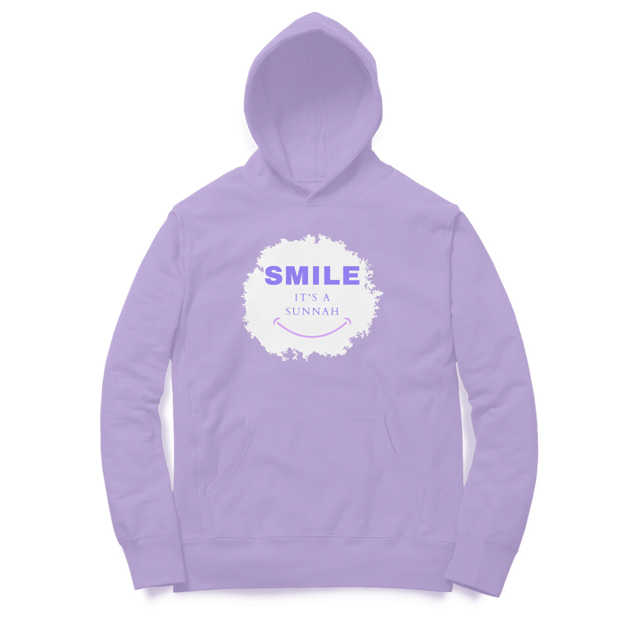 Smile It's a Sunnah Purple Pink Printed Hoodie