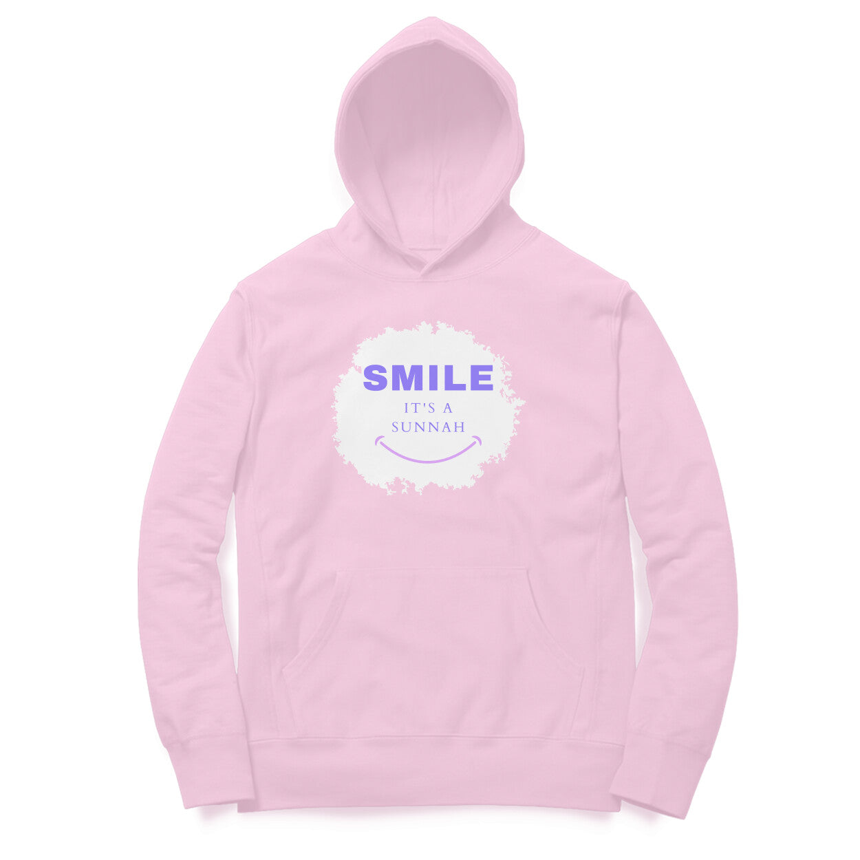 Smile It's a Sunnah Purple Pink Printed Hoodie