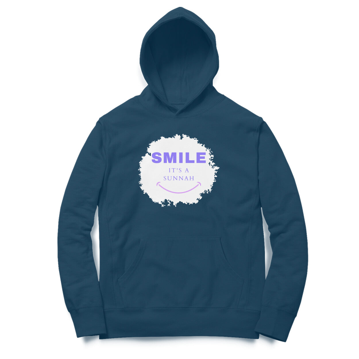 Smile It's a Sunnah Purple Pink Printed Hoodie