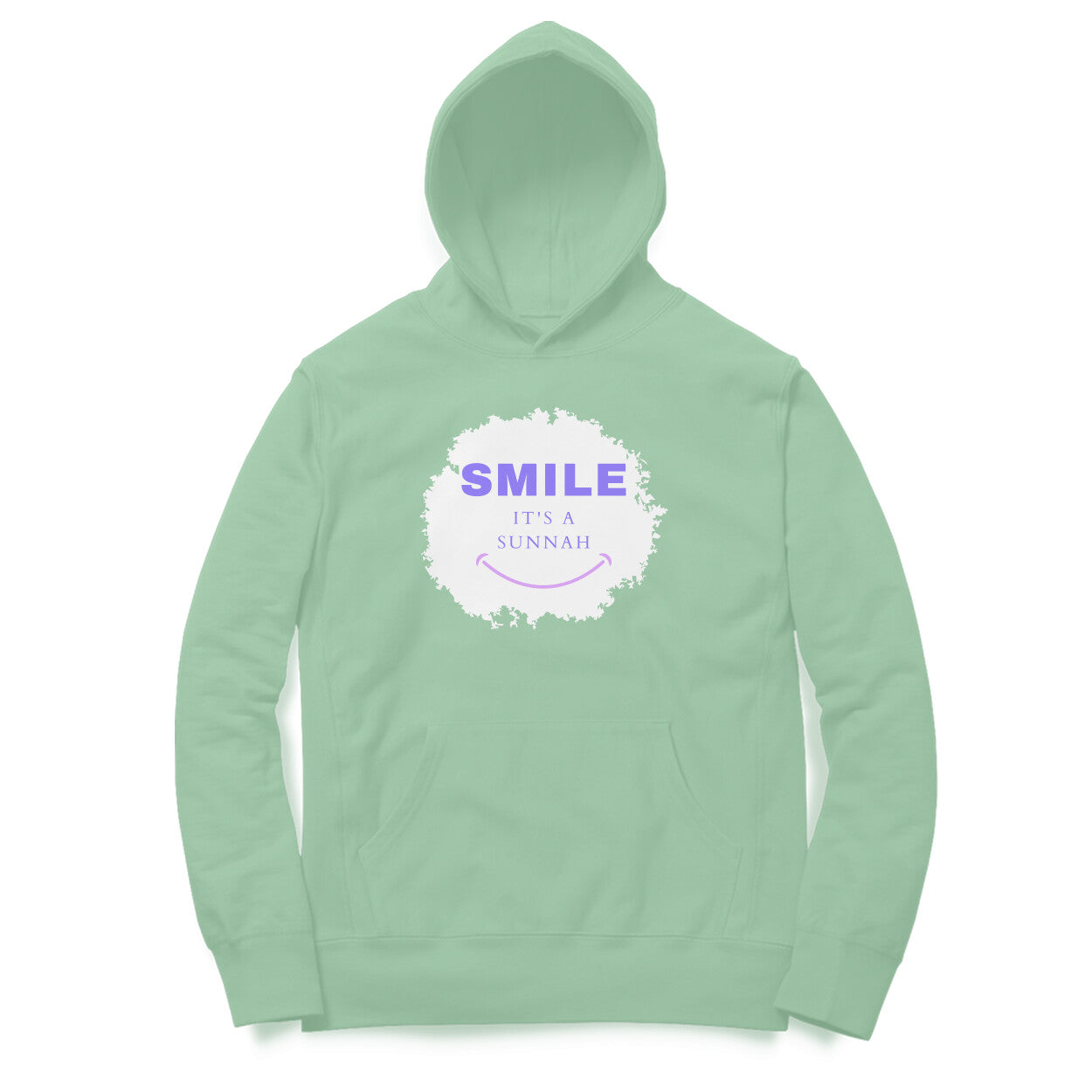 Smile It's a Sunnah Purple Pink Printed Hoodie