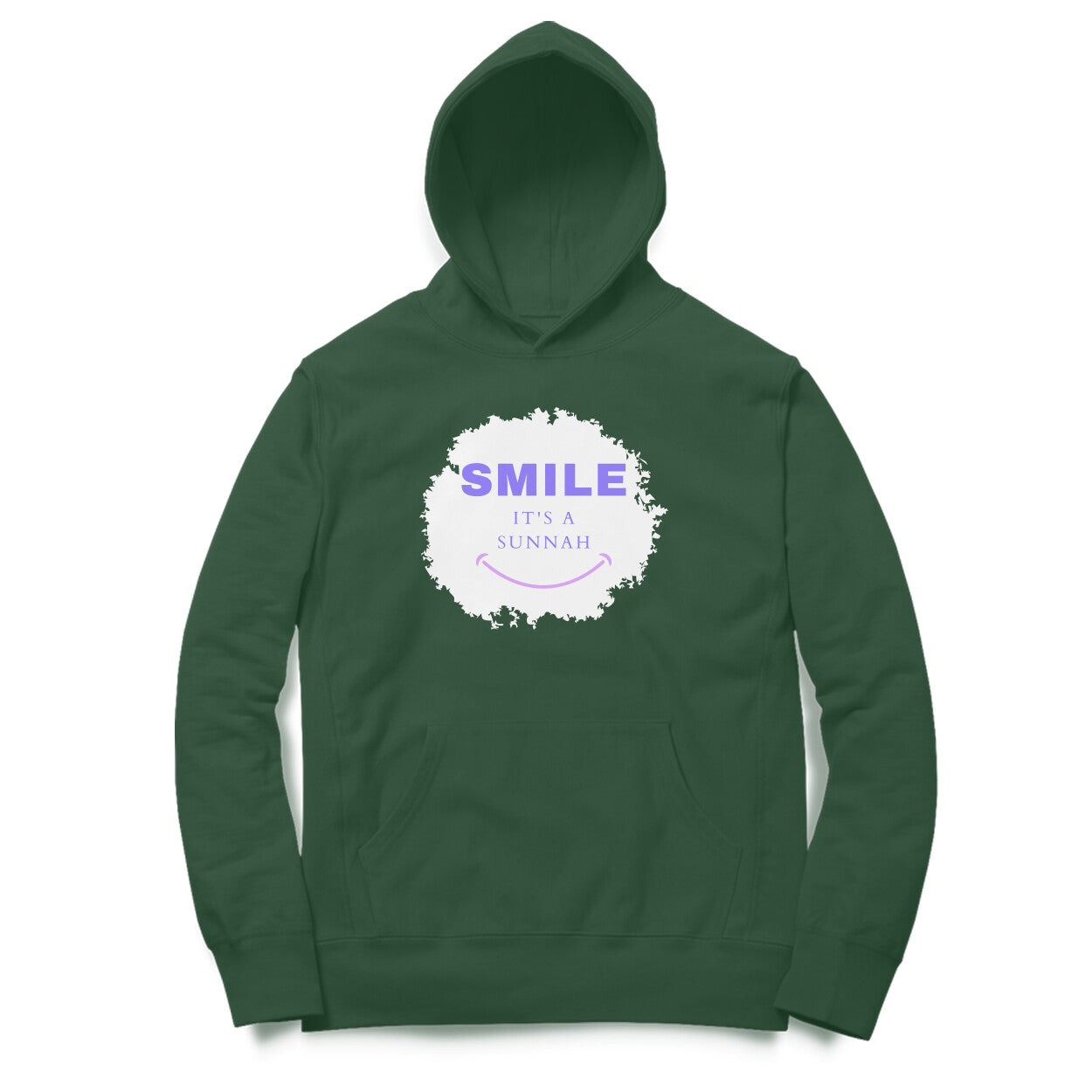 Smile It's a Sunnah Purple Pink Printed Hoodie