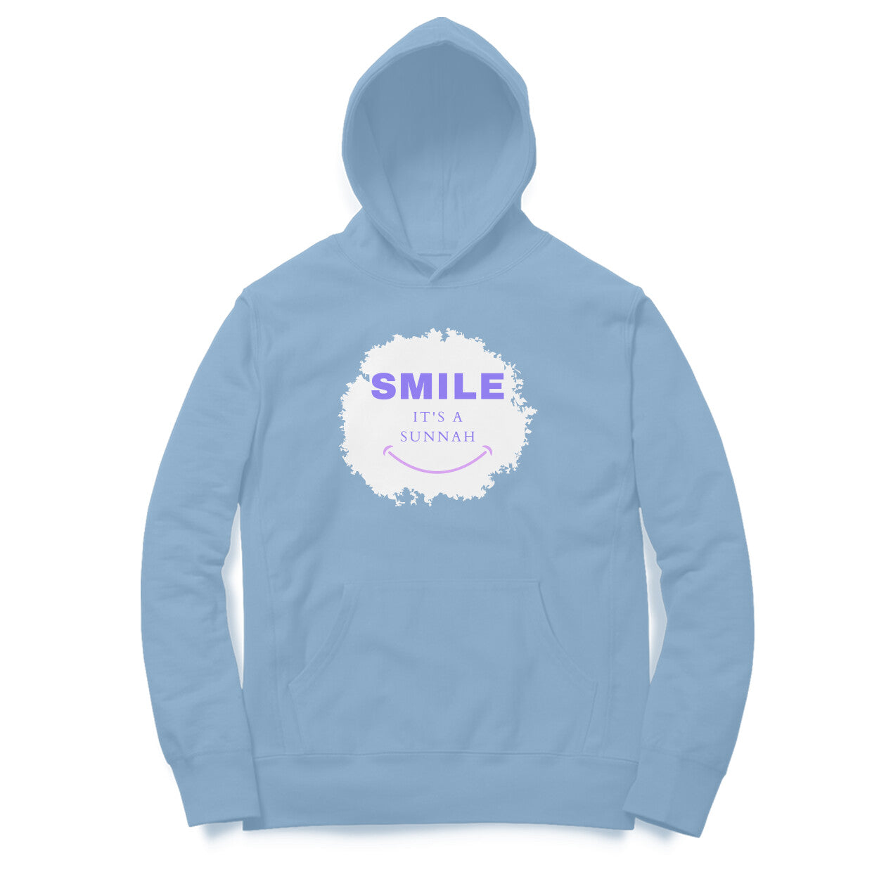 Smile It's a Sunnah Purple Pink Printed Hoodie