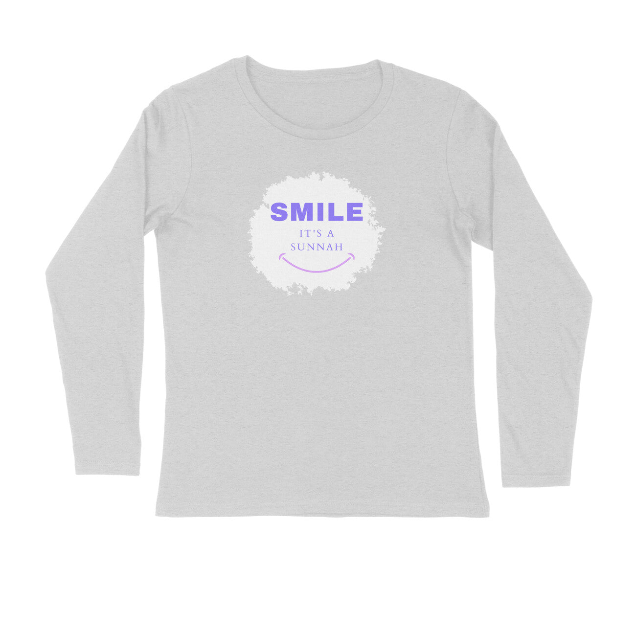 Smile It's a Sunnah Purple Pink Printed Full Sleeve Tshirt