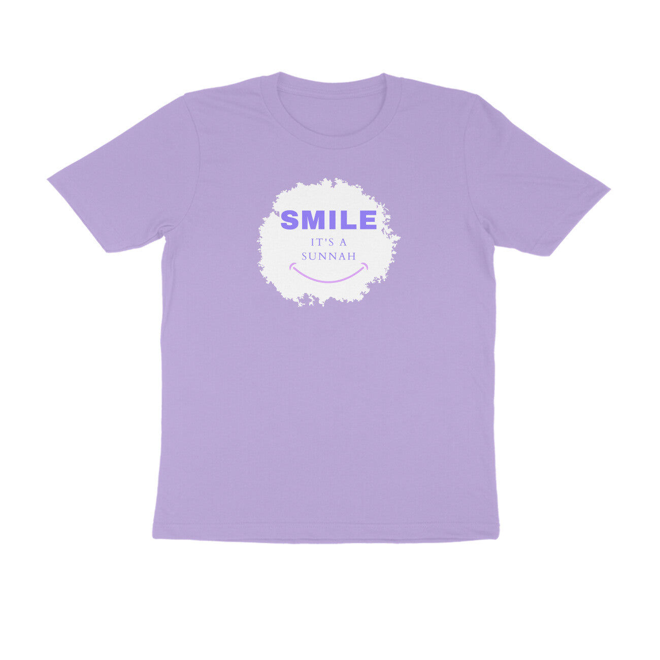 Smile It's a Sunnah Purple Pink Printed Half Sleeve Tshirt