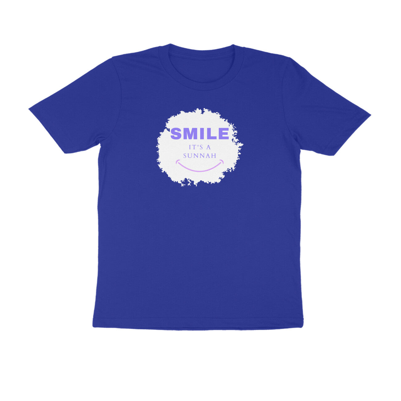 Smile It's a Sunnah Purple Pink Printed Half Sleeve Tshirt