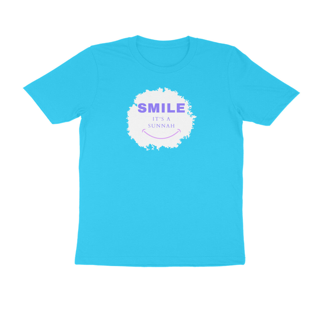 Smile It's a Sunnah Purple Pink Printed Half Sleeve Tshirt