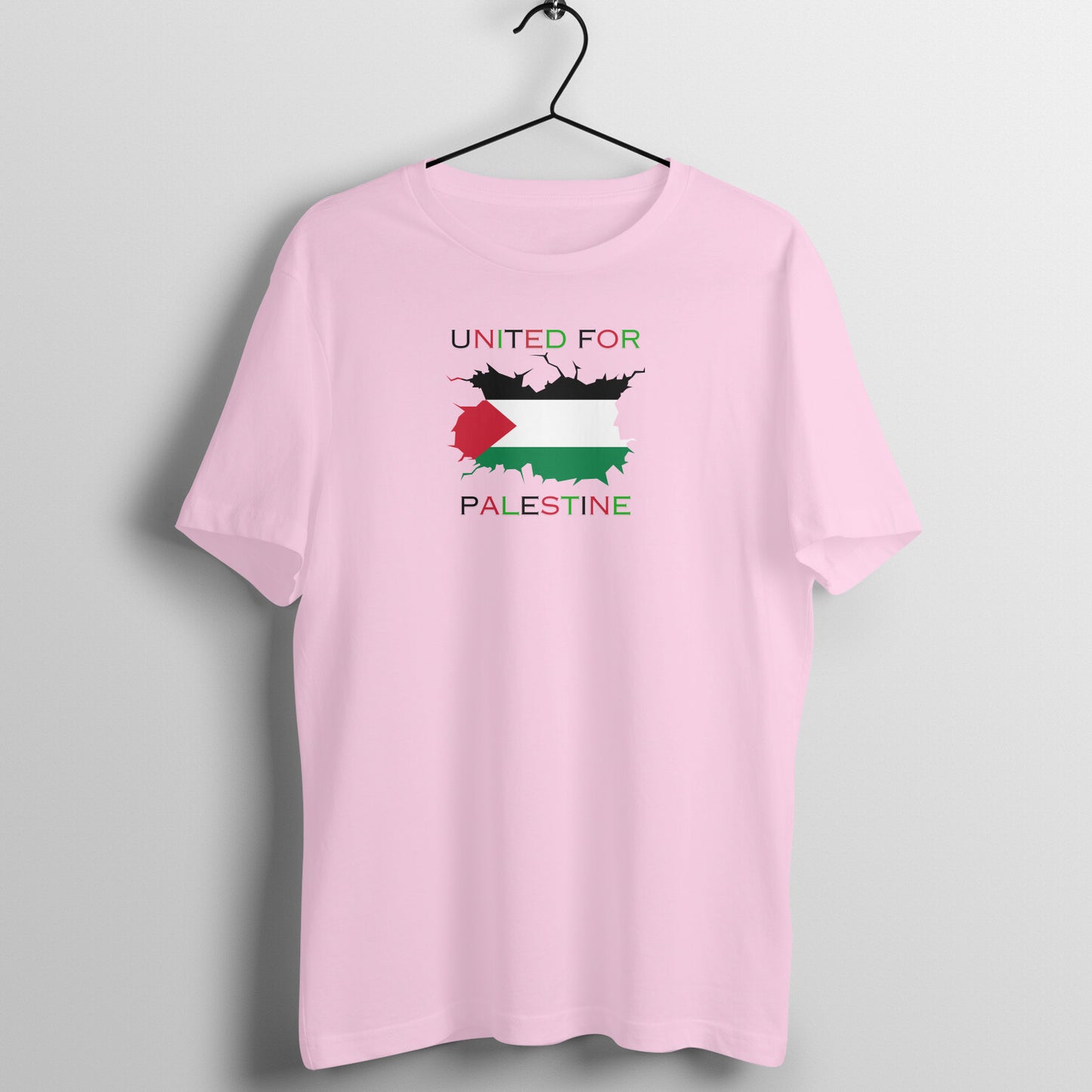 United For Palestine Half Sleeve Tshirt