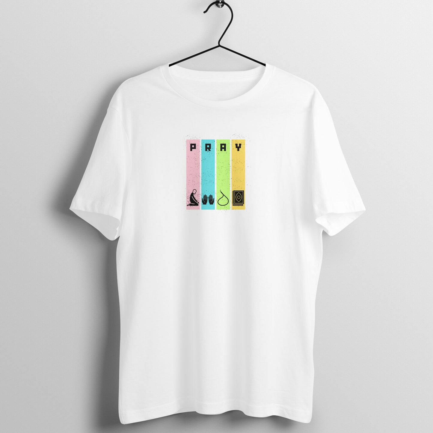 Pray Multicolor Half Sleeve Tshirt