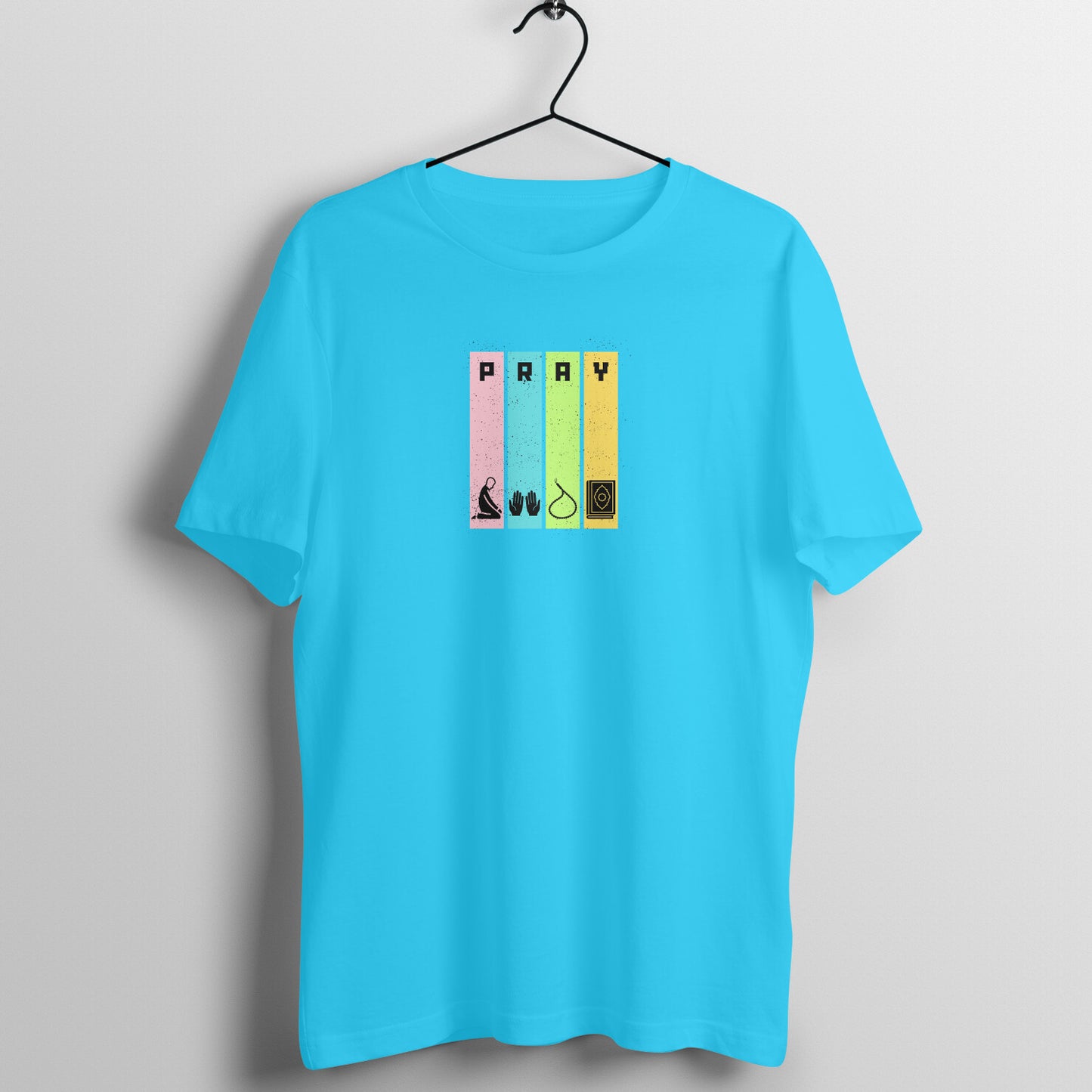 Pray Multicolor Half Sleeve Tshirt