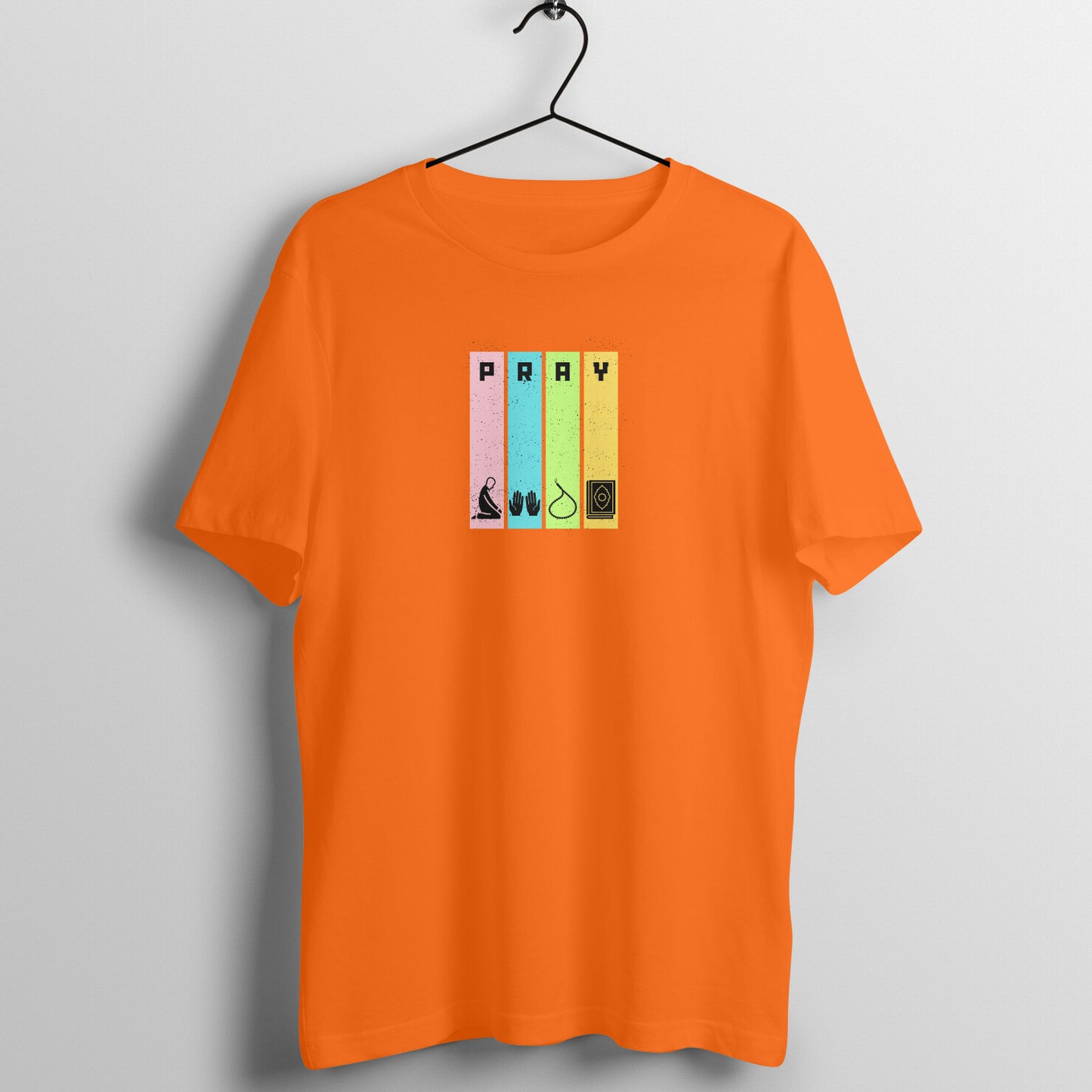 Pray Multicolor Half Sleeve Tshirt