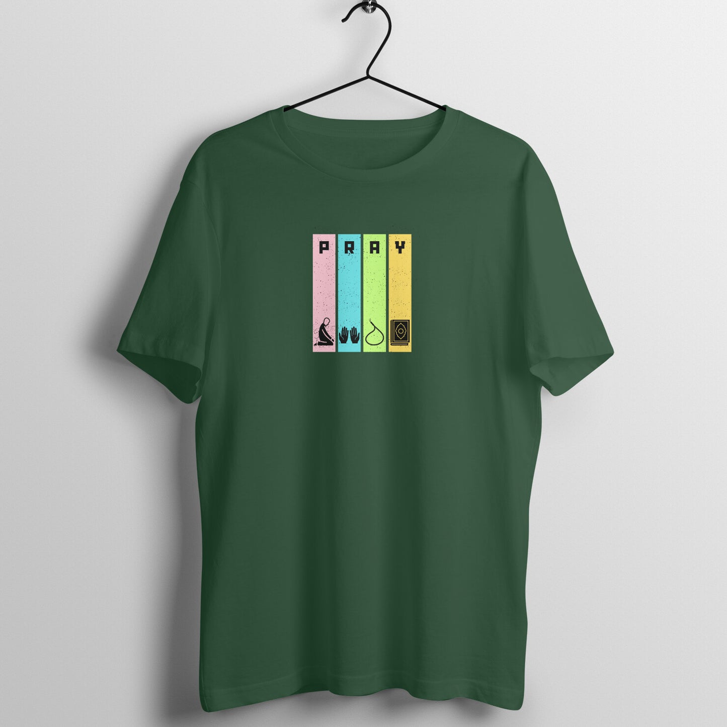 Pray Multicolor Half Sleeve Tshirt