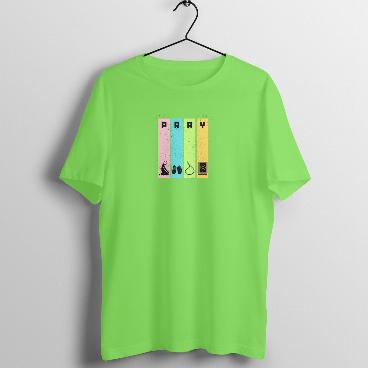 Pray Multicolor Half Sleeve Tshirt