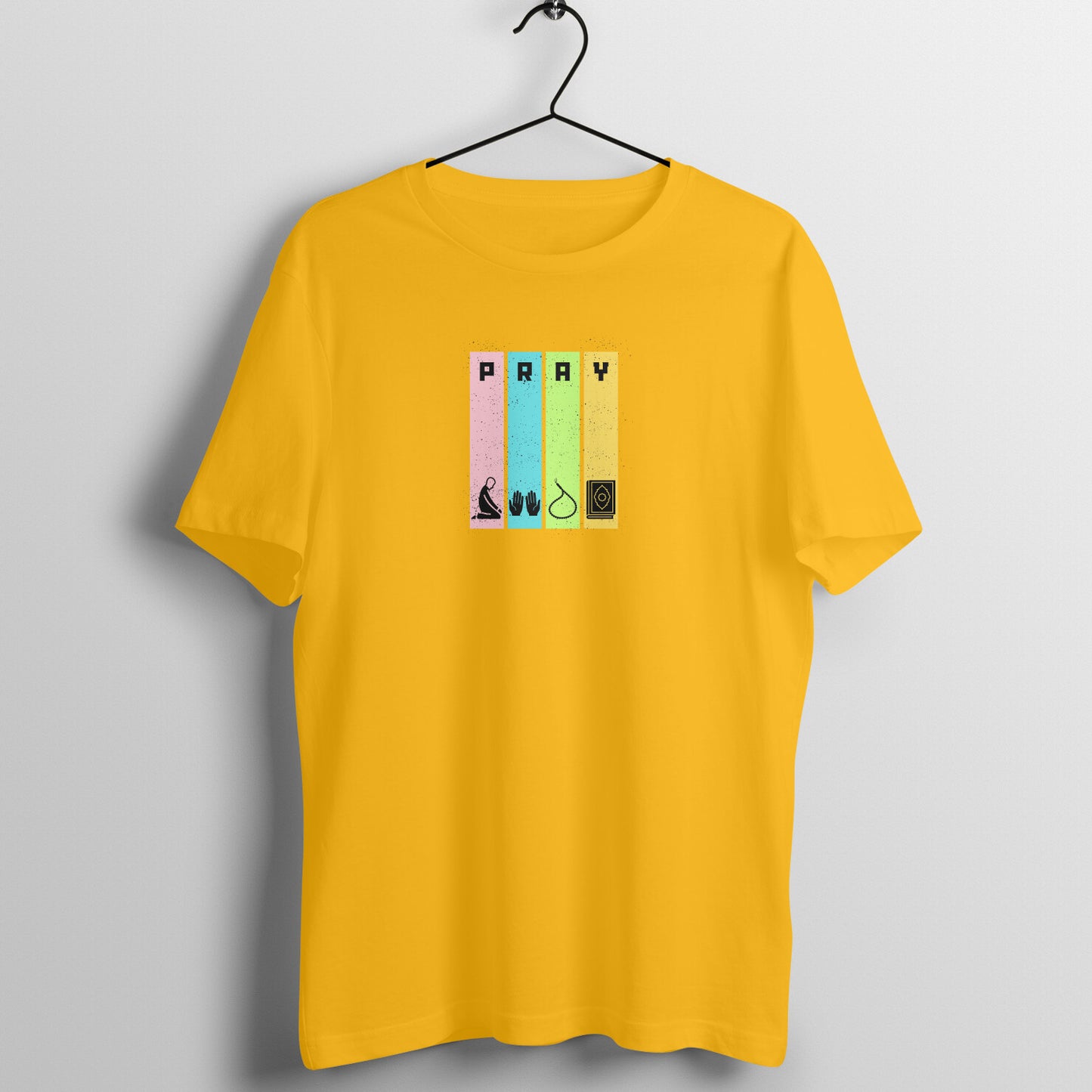 Pray Multicolor Half Sleeve Tshirt