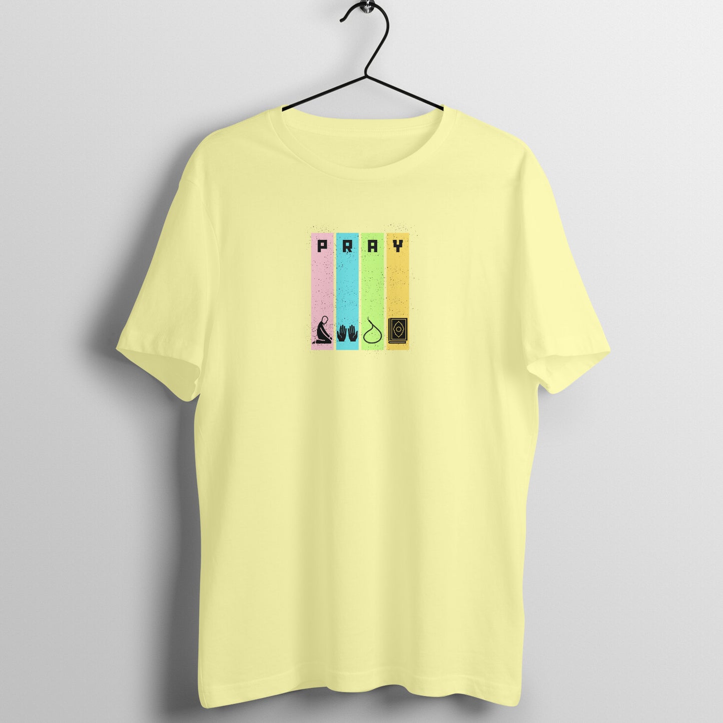 Pray Multicolor Half Sleeve Tshirt