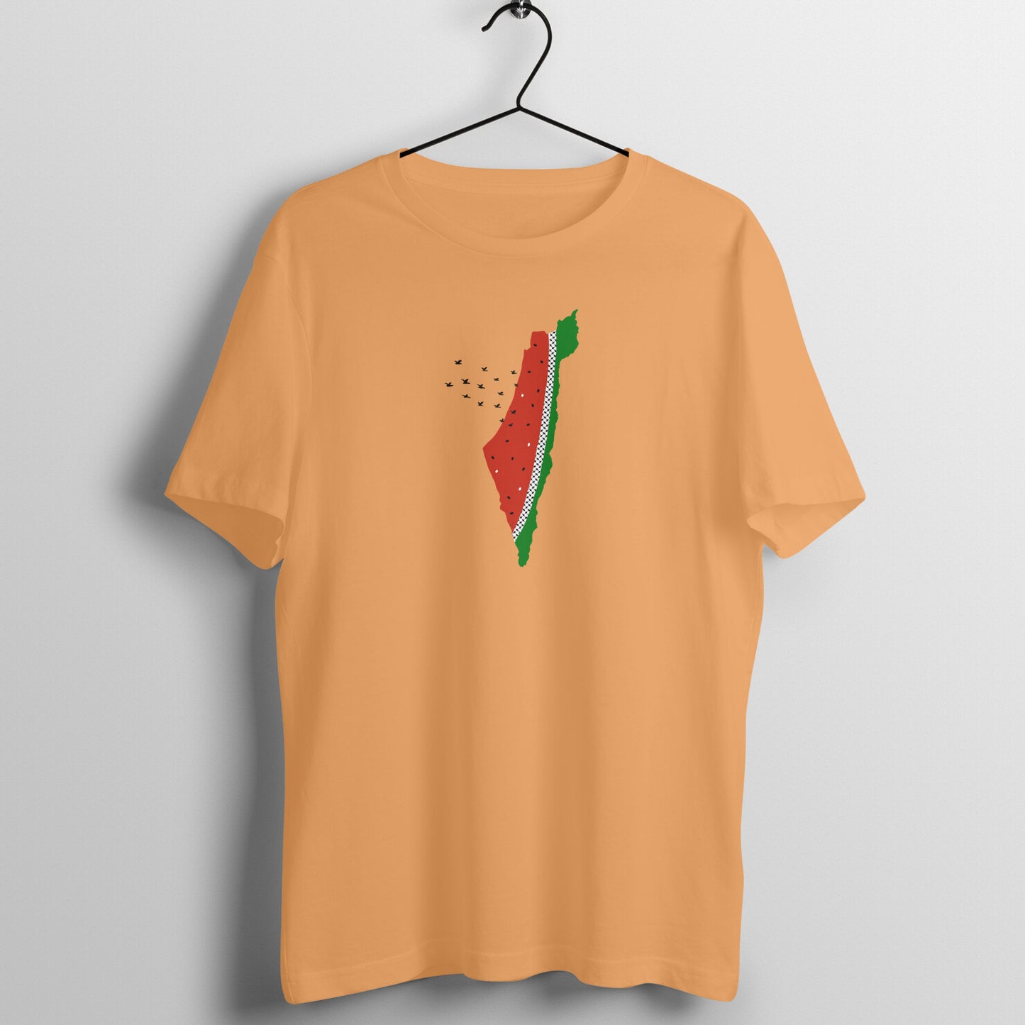 Watermelon Palestine Map Half Sleeve Tshirt
