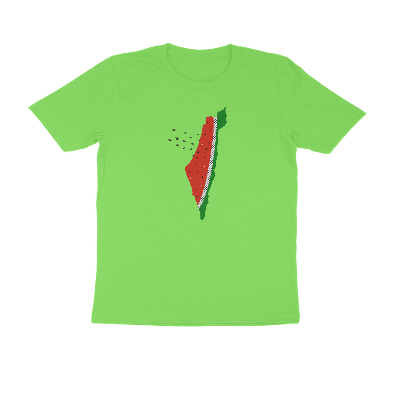 Watermelon Palestine Map Half Sleeve Tshirt
