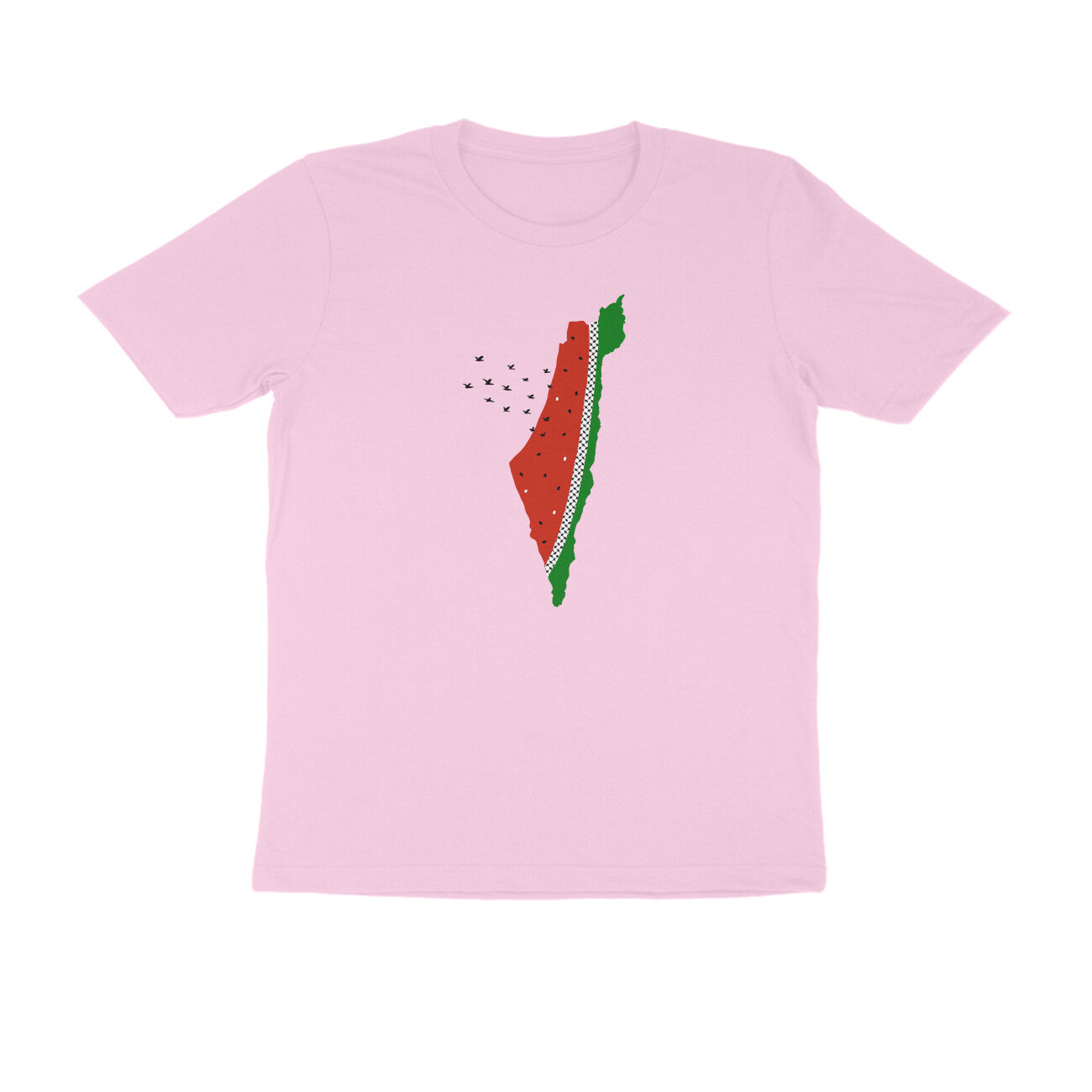 Watermelon Palestine Map Half Sleeve Tshirt