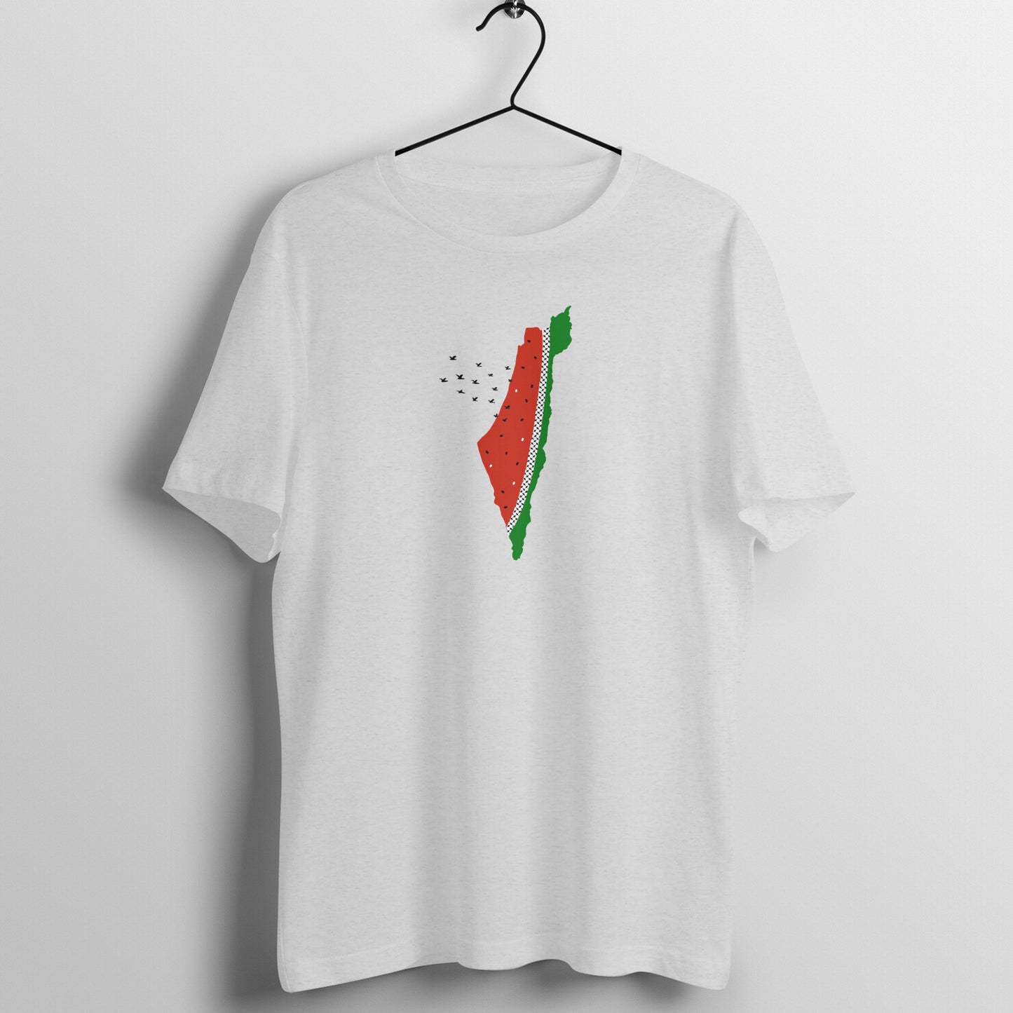 Watermelon Palestine Map Half Sleeve Tshirt