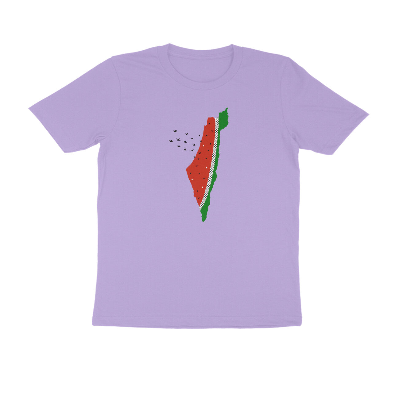 Watermelon Palestine Map Half Sleeve Tshirt