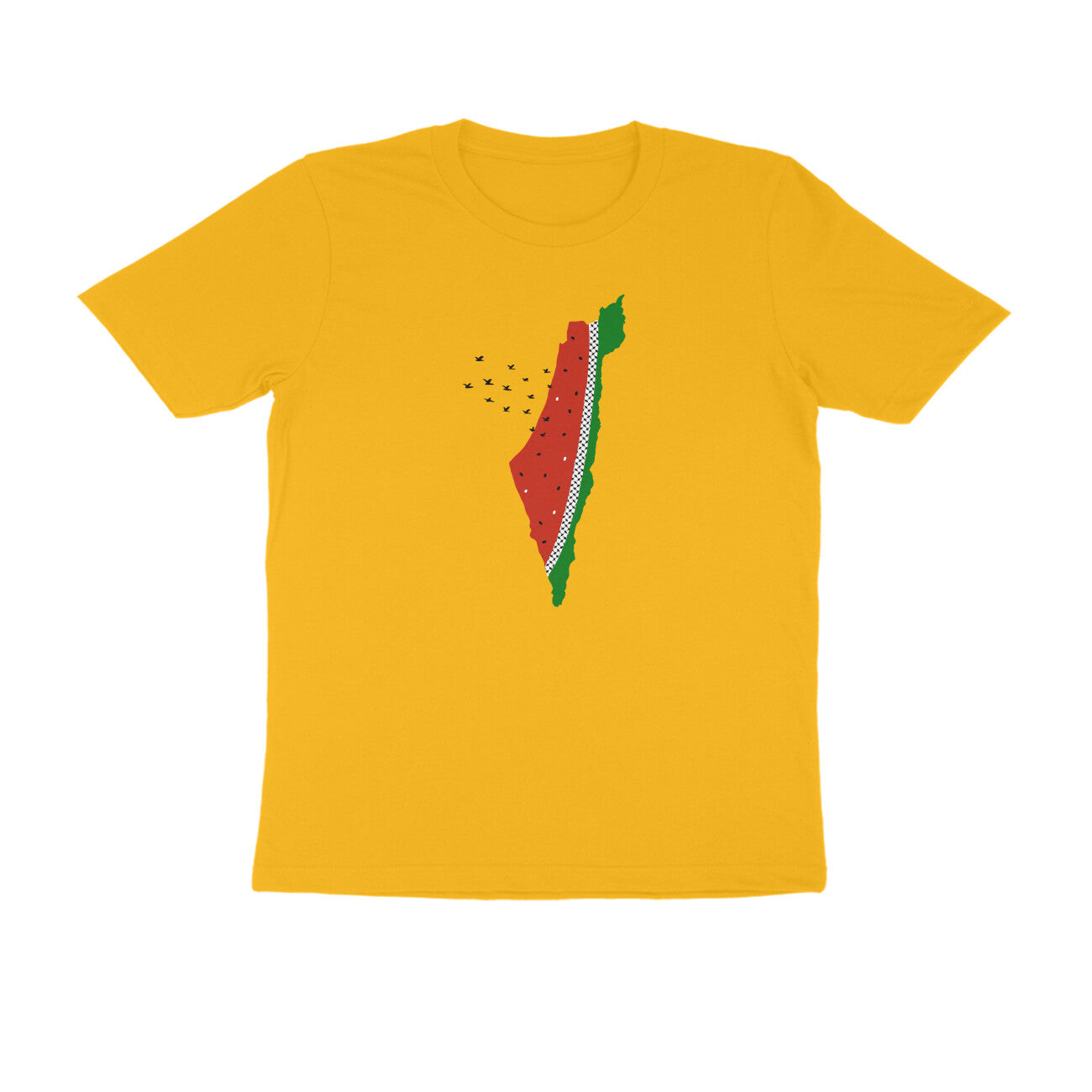 Watermelon Palestine Map Half Sleeve Tshirt