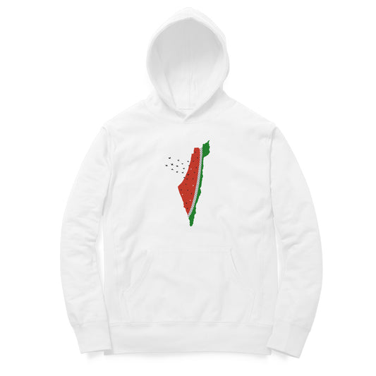 Watermelon Palestine Map Hoodie