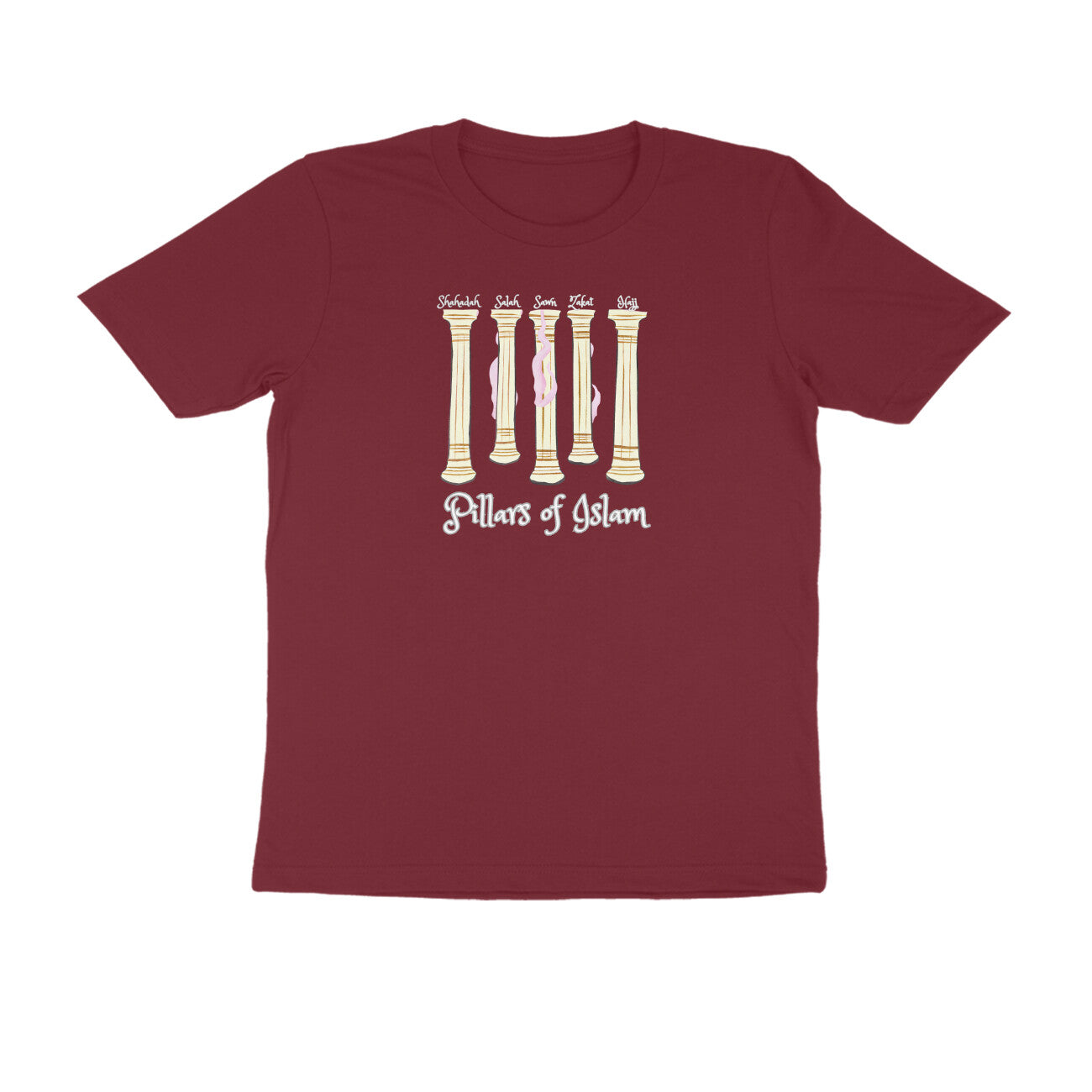 Five Pillars of Islam W Half Sleeve Tshirt