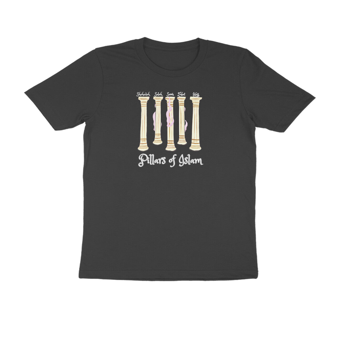 Five Pillars of Islam W Half Sleeve Tshirt