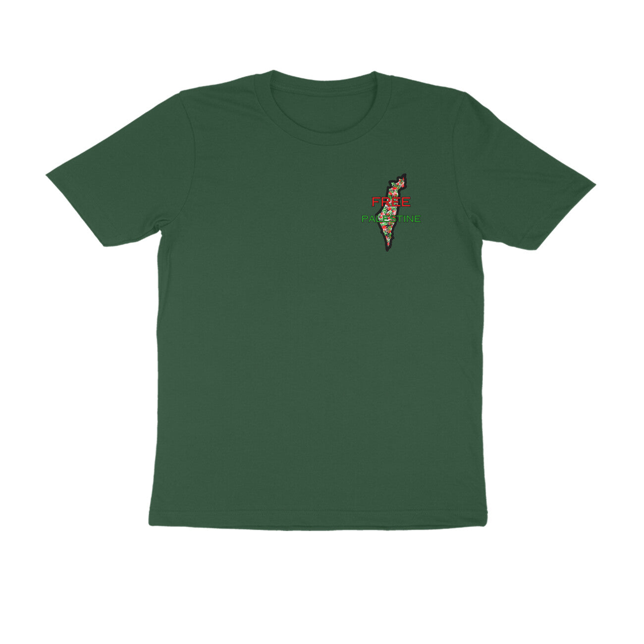 Free Palestine Map Half Sleeve Tshirt
