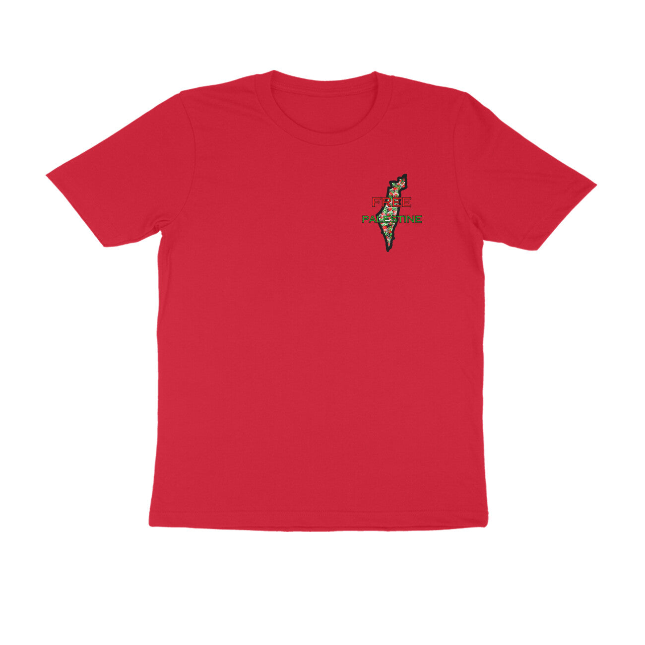 Free Palestine Map Half Sleeve Tshirt