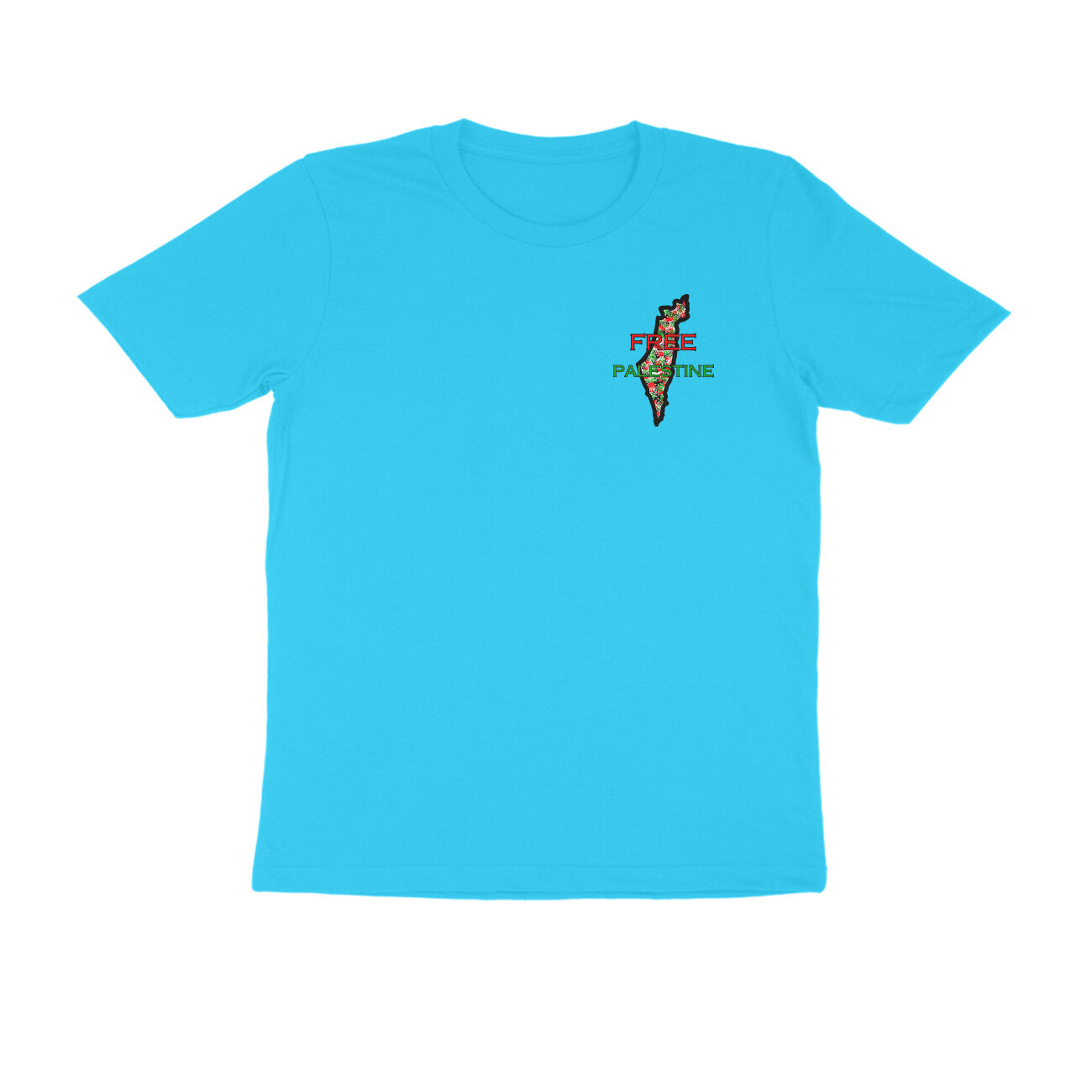 Free Palestine Map Half Sleeve Tshirt